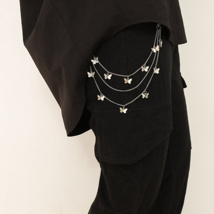 Butterfly Long Tassel Women Belt Body Chains Key Chains