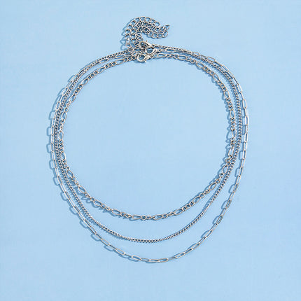 Paperclip Chain Layer Necklace for Women - FASHION SHEGOODS LLC