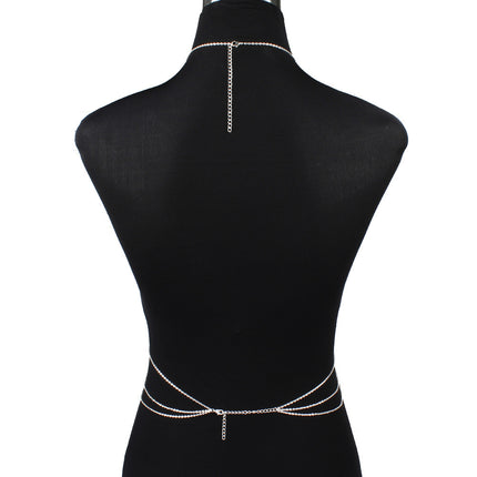 Multi-layered Tassel Pearl Chain Belly Waist Necklace Body Chain