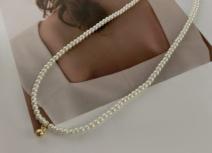 Simple Pearl Chain Choker Necklace for Women
