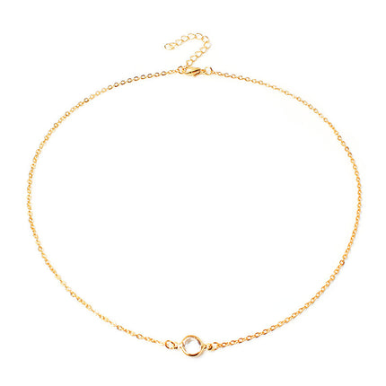 Stone plain Chain Necklace