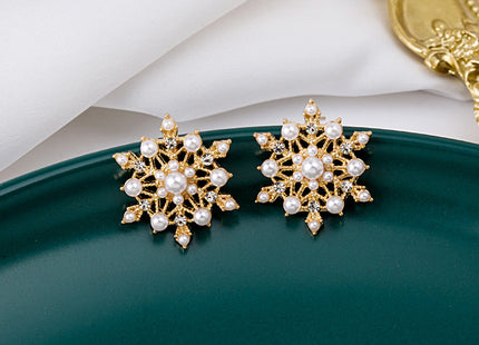 Snowflake Christmas Earrings Women