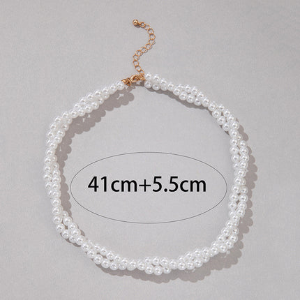 New Fashion Imitation Pearl Twist Necklace - FASHION SHEGOODS LLC
