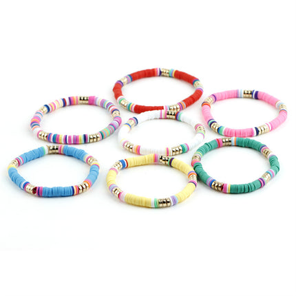 Polymer Clay Boho Stretch Bracelet