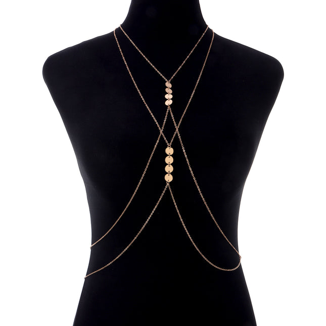 Body Jewelry Sexy Women Round Sequin Body Chain