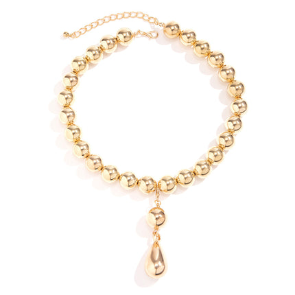 Vintage Chunky Goth Acrylic Ccb Big Ball Bead Chain Necklace