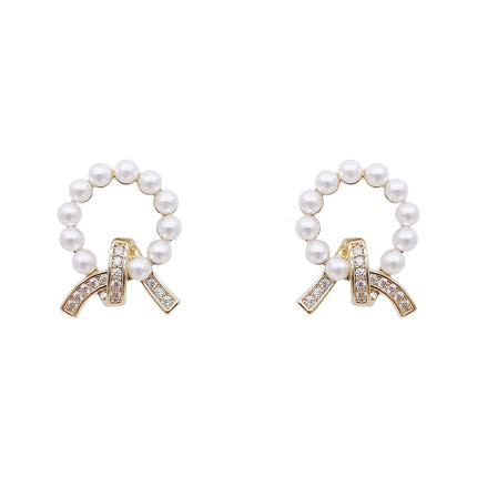 Vintage Rhinestone Stud Earrings for Women