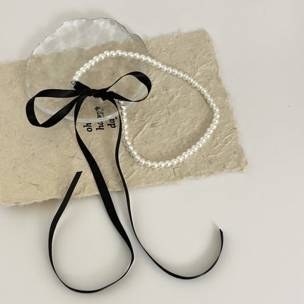 Long Bow Collarbone Chain Necklace DIY Lace up - FASHION SHEGOODS LLC