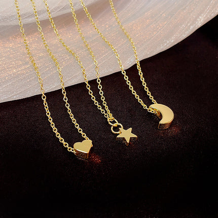 Crescent Shaped Pendant Necklace
