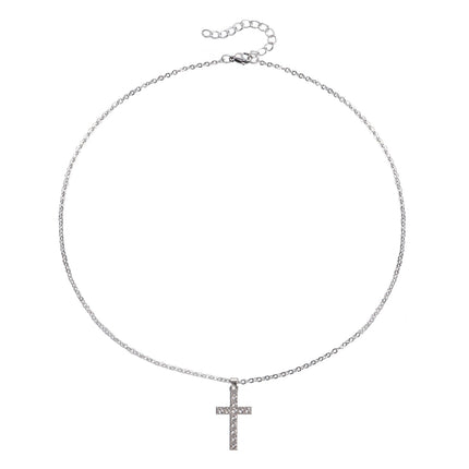 Rhinestone Cross Pendant Necklace