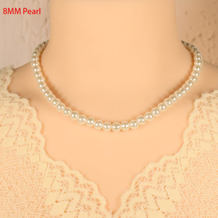 Glass Pearl Necklace Jewelry Summer Choker Jewelry - FASHION SHEGOODS LLC