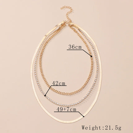 Multi-layer Layers Women Snake Chain Necklace - FASHION SHEGOODS LLC