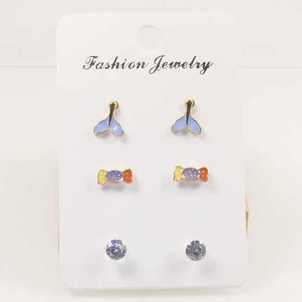Candy stud earrings set