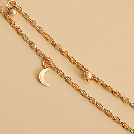 Beach Fashion Belly Chain Moon Body Jewelry Star Tassel Waist Chains
