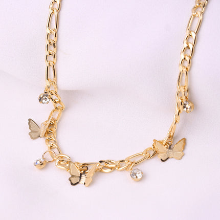 Butterfly Crystal Rhinestone Jewelry Choker Necklaces