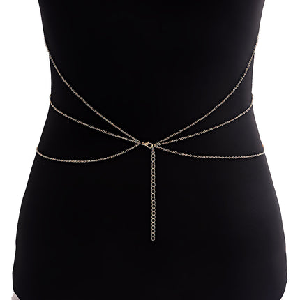 Stone Summer Body Jewelry Chain Beach Sexy Metal Chest Chain