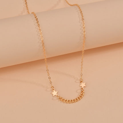 Stars Pendant with Chain Choker Necklace