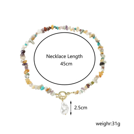 Natural Stone Bead Necklace