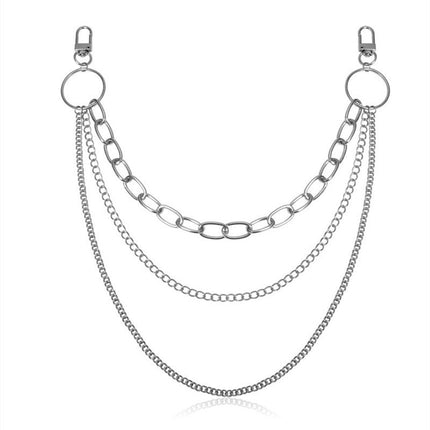 Hip Hop Punk Fashion Women Men Pants Waist Belt Chain