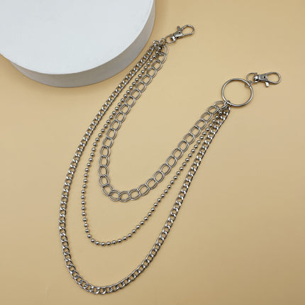 Metal Punk Rock Layered Pants Chain