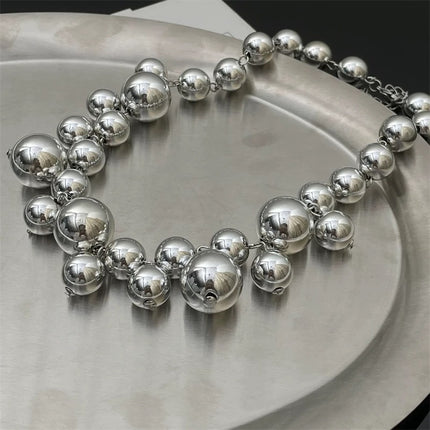 Exaggerated Large Beaded Short Necklace