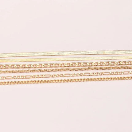 Cuban Chain Hip Hop Bracelet Set
