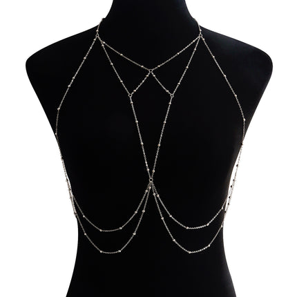 Sexy Body Chain Fashion Rhinestone Belly Party Beach Bra Chain