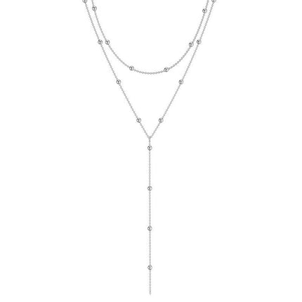 Layered Beaded Chain Drop Necklaces - FASHION SHEGOODS LLC