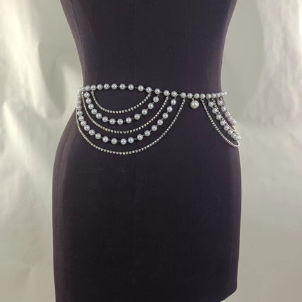 Multi Layer Belly Body Chain Bikini Metal Rave Body Waist Chain