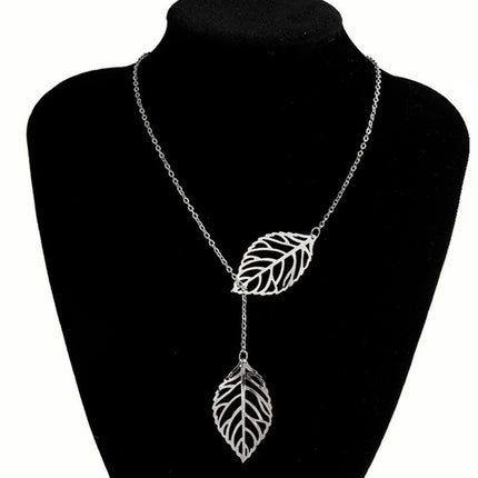 Two Leaves Leaf Necklaces
