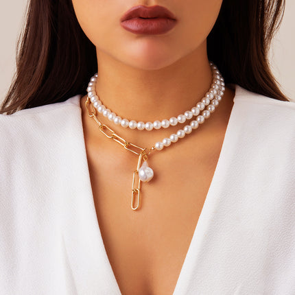 Baroque Pearl Necklace Vintage Sweet