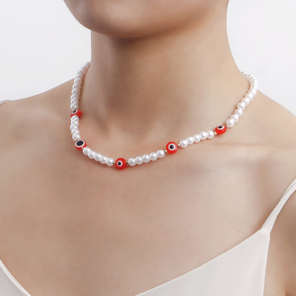 Love Imitation Beaded Pearl Necklace - FASHION SHEGOODS LLC
