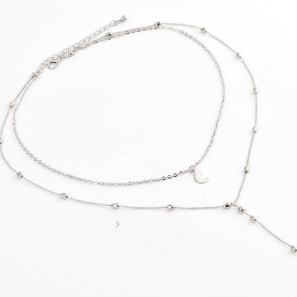Bohemian Multi-layer Moon Bead Chain Sequins Turquoise Necklace