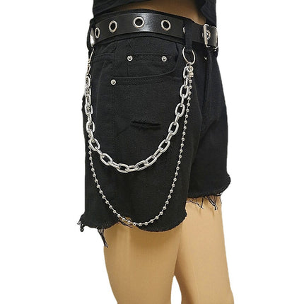 Multi-layer Metal Ring Lock Waist Chain Jewelry