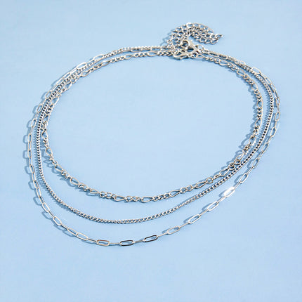 Paperclip Chain Layer Necklace for Women - FASHION SHEGOODS LLC