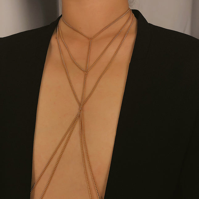 Multi Layers Lingerie Body Chain Bra Sexy Body Jewelry