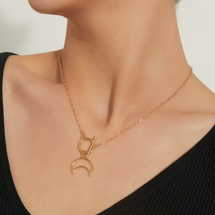 Moon Shape Pendant Necklace