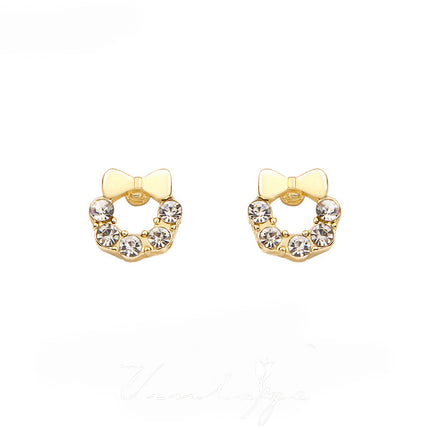 Rhinestone Elegant Knot Stud Earrings