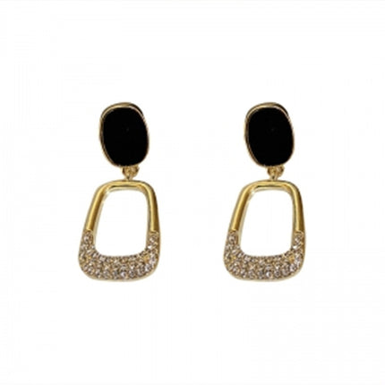 Geometric Rhinestone Stud Earrings