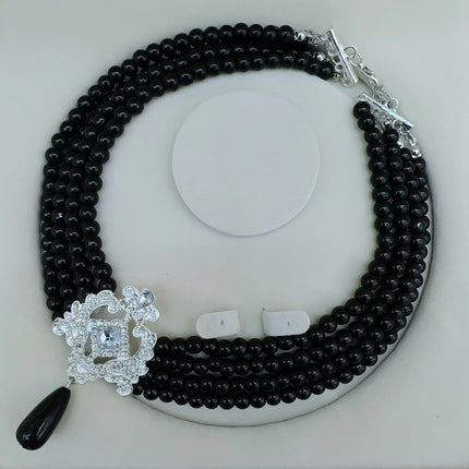 Multi Layers Strand Chokers Beaded Imitation Pearl Chains Necklace for Women Necklace Party Jewelry