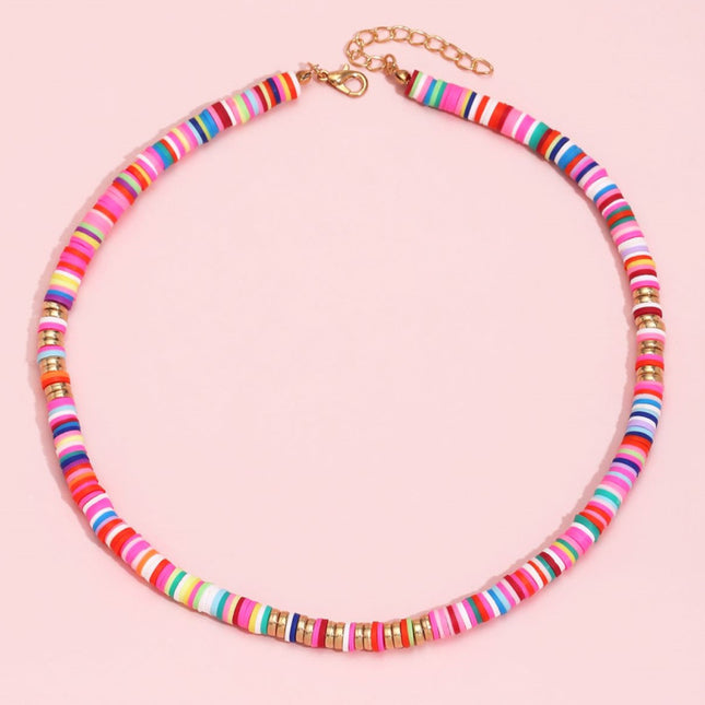 Colorful Polymer Clay Short Necklace