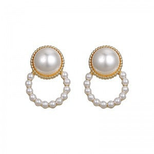 Round Pearl Earrings