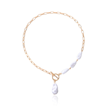 Baroque Pearl Chain Necklace