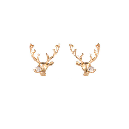 Christmas Rhinestone Elk Earring