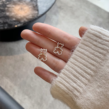Pearl Bear Earring - FASHION SHEGOODS LLC