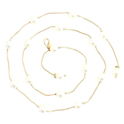 Fashion Pearl Decorative Metal Waist Chain Waist Belt for Dress