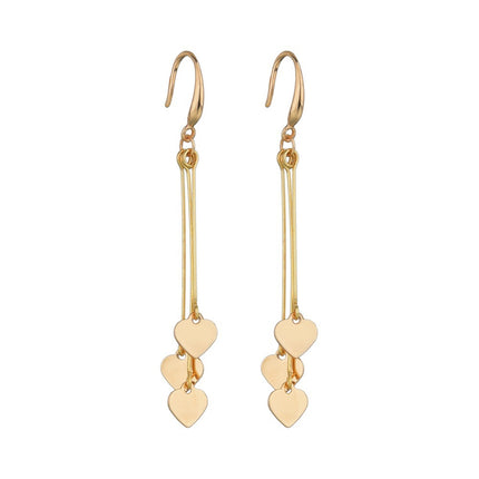 Womens Heart Drop Earrings