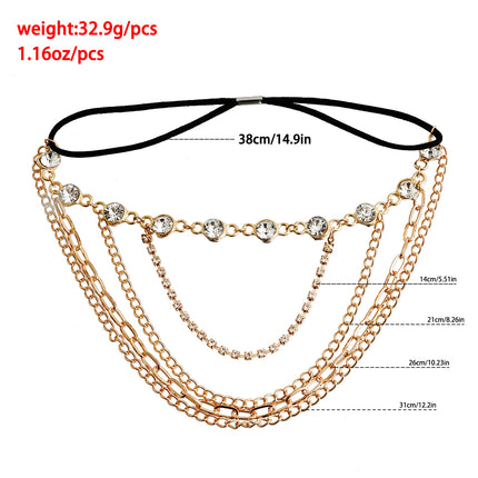 layer Rhinestone Leg Chain