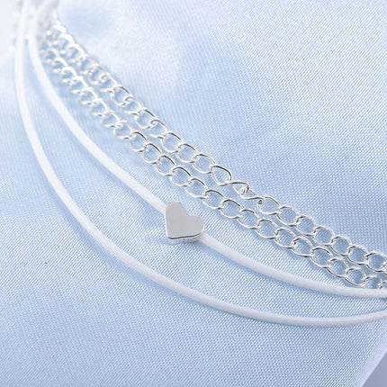 Beach Love Heart Multi-layer Anklet Jewelry