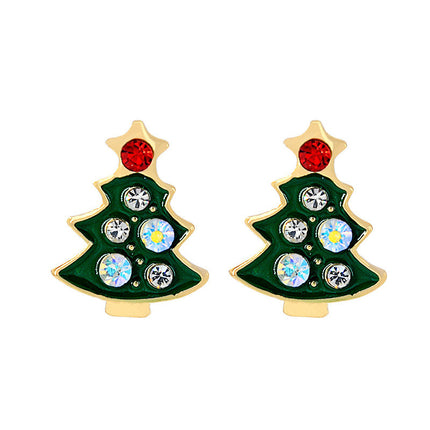 Christmas Stone Tree Earrings